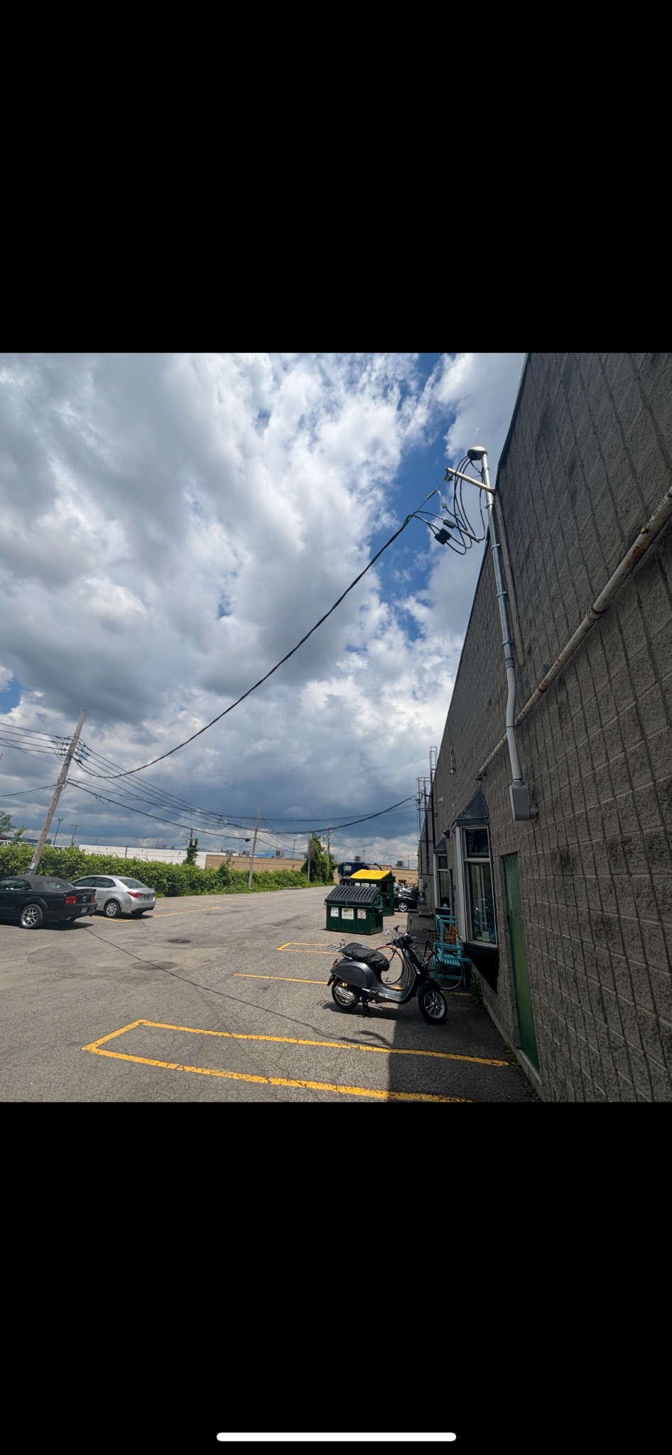 Emergency service-entrance repair — before